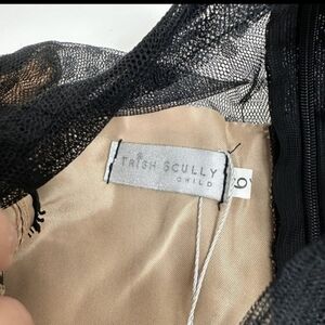 New! Trish Scully Black Layered Tulle Lace Dress